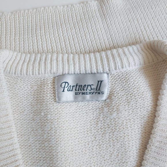 Vintage Mervyn's Triangles Soft Knit Sweater Vest Top LARGE V-Neck Academia - Picture 6 of 7